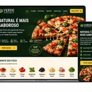 Criação de site para Pizzaria Monte Sua Pizza