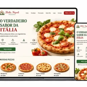 Criação de site para Pizzaria Napolitana