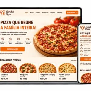 Criação de site para Pizzaria para Família