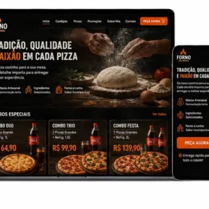 Criação de site para Pizzaria Tradicional