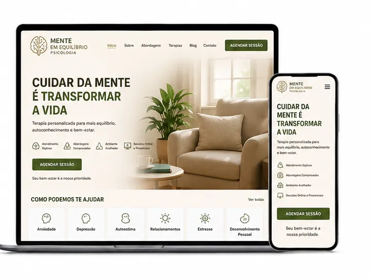 Criação de site para Psicologia e Saúde Mental