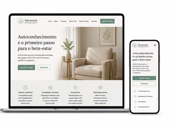 Psicólogo e Terapia Criação de Site e Desenvolvimento de Site