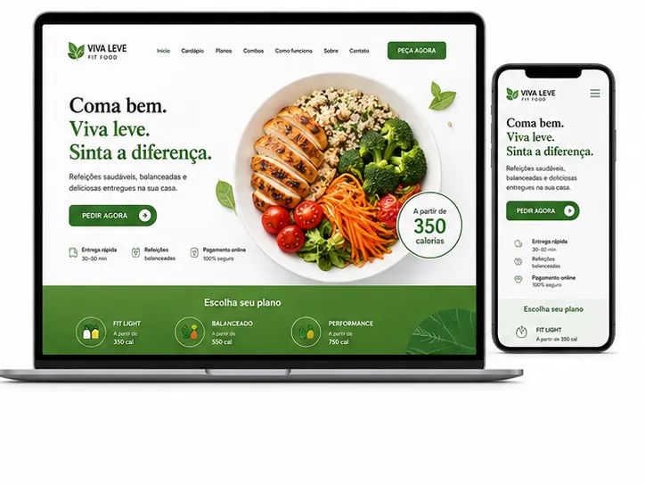 Restaurante Saudável Criação de Site e Desenvolvimento de Site
