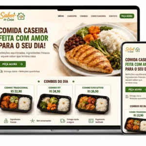 Criação de site para Restaurante de Comida Caseira