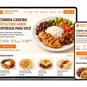 Criação de site para Restaurante de Marmitas