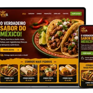 Criação de site para Restaurante Mexicano Delivery