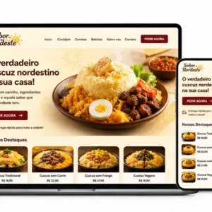 Criação de site para Restaurante Nordestino e Cuscuz