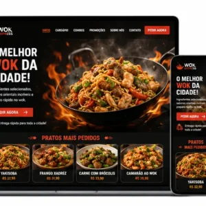 Criação de site para Restaurante Oriental Wok