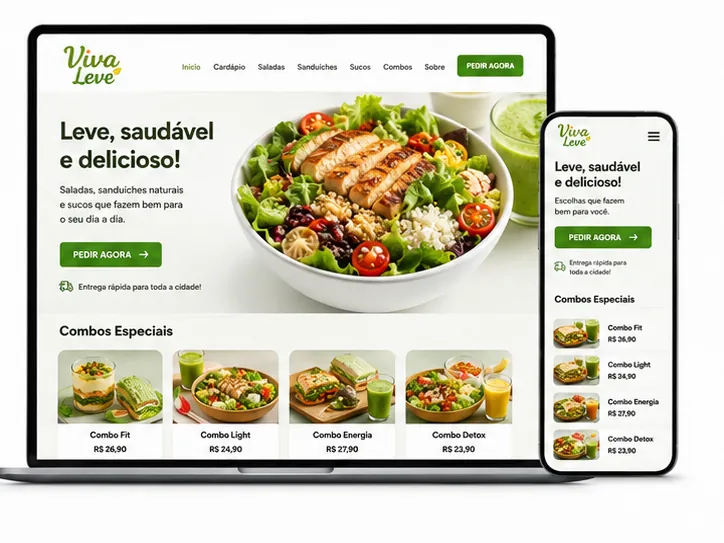 Criação de site para Saladeria