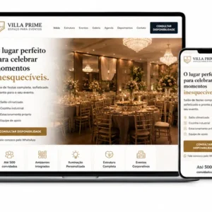 Criação de site para Salão de Festas