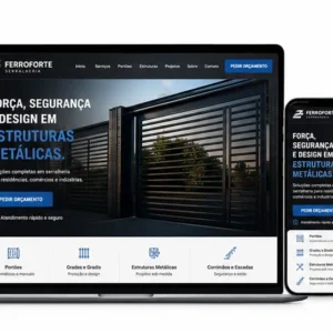 Criação de site para Serralheria e Estruturas Metálicas