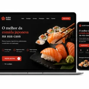 Criação de site para Sushi Delivery Japonês