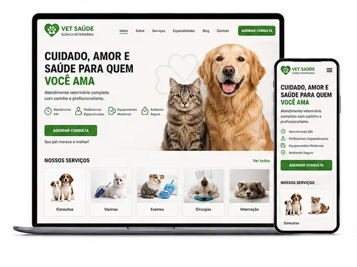 Criação de site para Veterinária 24 Horas